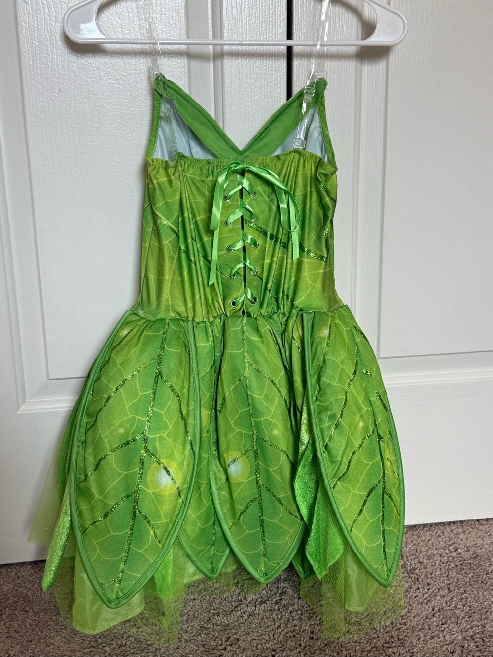Disney Tinkerbell Green Fairy Costume with Iridescent Wings Small - Picture 7 of 14